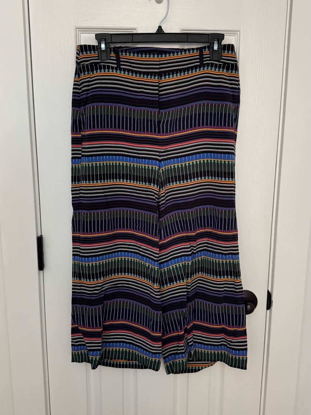 LOFT Multicolor Striped Wide-Leg Pants